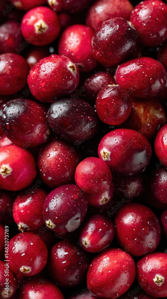 Eat A Cranberry Day. Fresh organic cranberries close-up with water droplets Eat A Cranberry Day. Fresh organic cranberries close-up with water droplets
