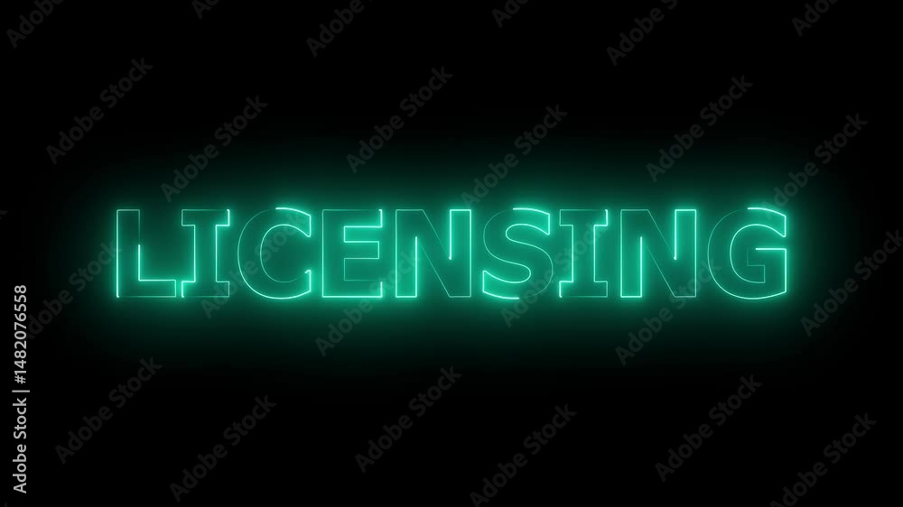 Glowing neon text for commercial licensing Glowing neon text for commercial licensing