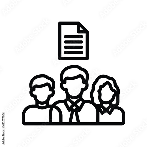 Team collaboration Vector icon which can easily modify or edit