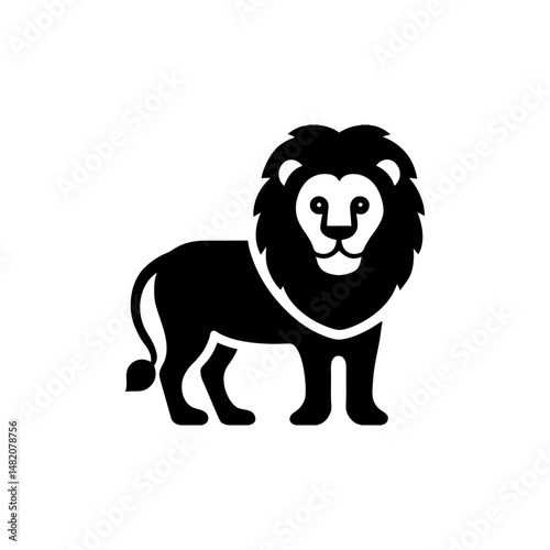 lion icon on white background