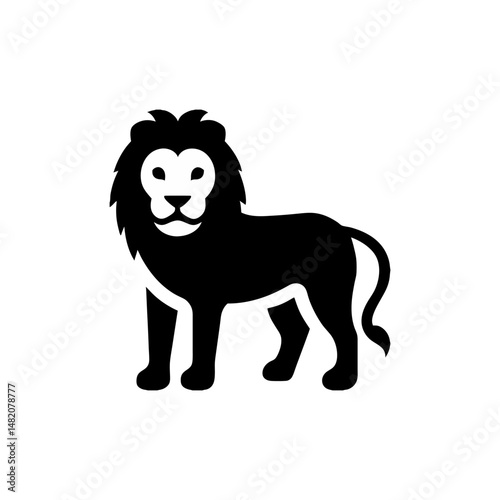 lion icon on white background