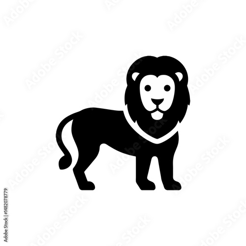 lion illustration on white background
