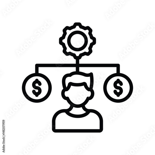 Generating income Vector icon which can easily modify or edit