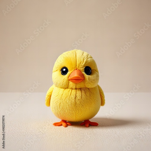 Cute canary toy isolated on a white background