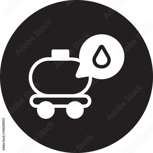 oil tanker glyph icon
