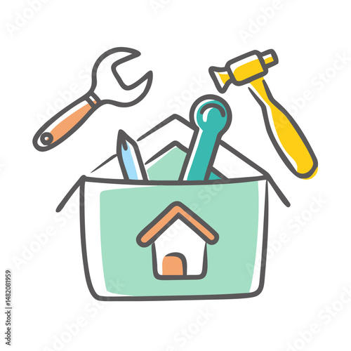  pack 68 diy home improvement icon, pack 68 diy home improvement vector illustration-simple illustration of pack 68 diy home improvement, perfect for pack 68 diy home improvement logos and icons