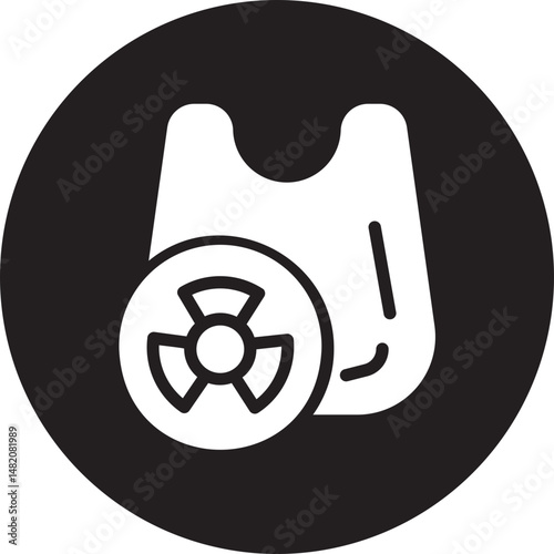 plastic bag glyph icon