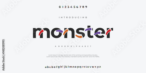 Future font creative modern alphabet fonts. Typography colorful bold witn color line regular. vector illustrator