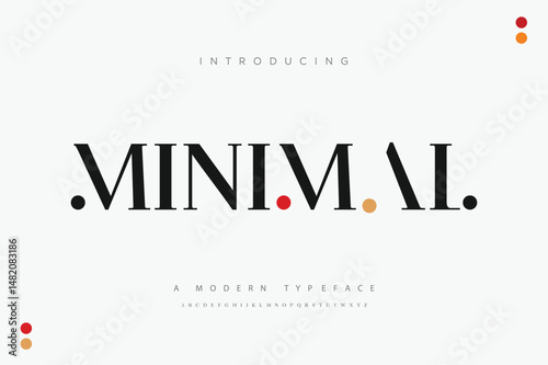 Future font creative elegant alphabet fonts. Typography colorful bold witn color dot regular. vector illustrator