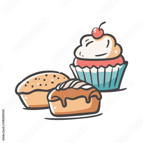  pack 93 baking desserts icon, pack 93 baking desserts vector illustration-simple illustration of pack 93 baking desserts, perfect for pack 93 baking desserts logos and icons