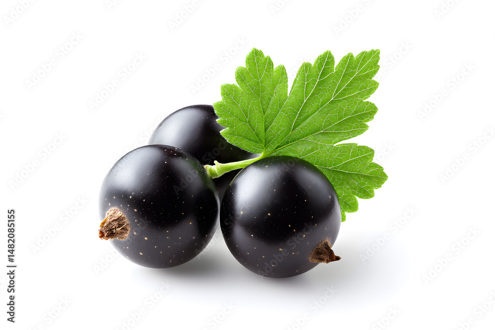 Black currant isolated on white background Black currant isolated on white background