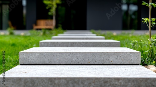 Concrete Steps Leading to a House