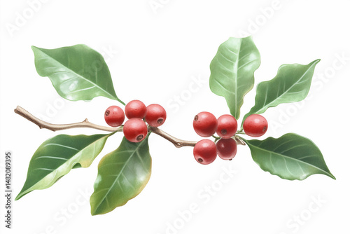 fresh coffee on branch