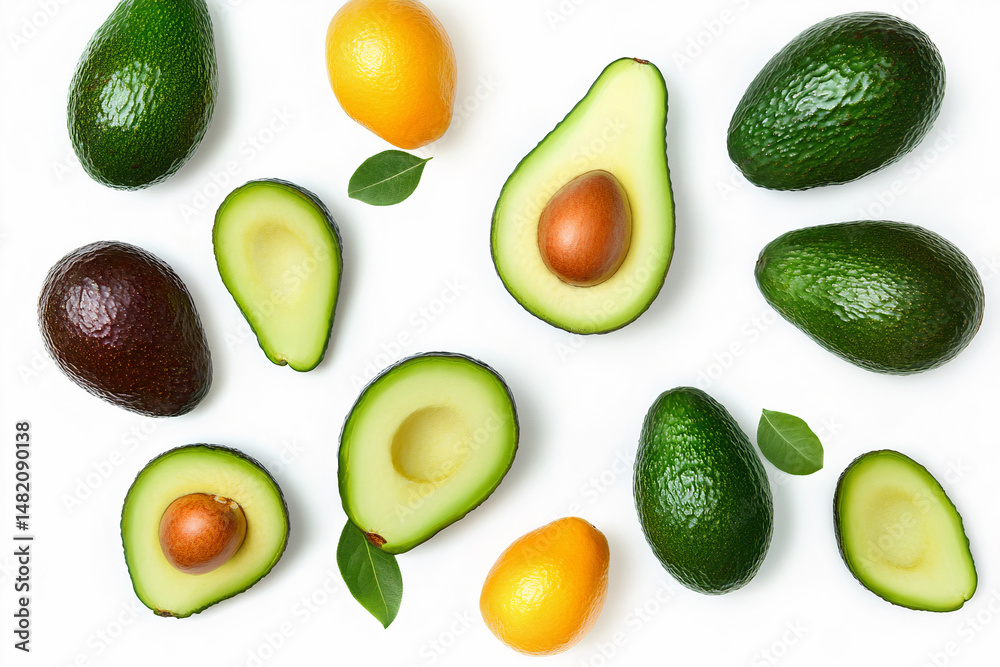 avocado isolated on white avocado isolated on white
