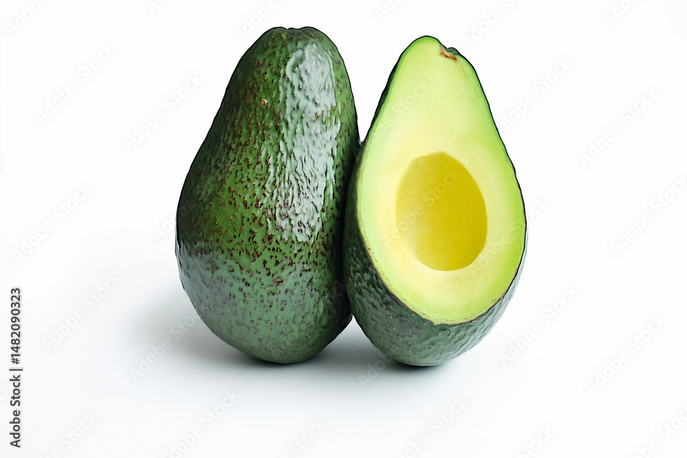avocado isolated on white avocado isolated on white