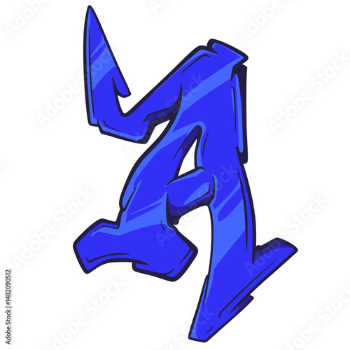 A Graffiti Font Urban Typography. Hiphop Font Illustration