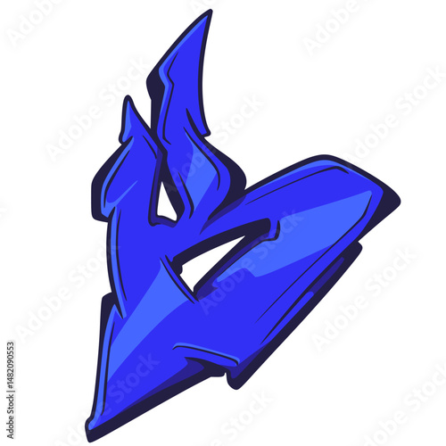 B Graffiti Font Urban Typography. Hiphop Font Illustration
