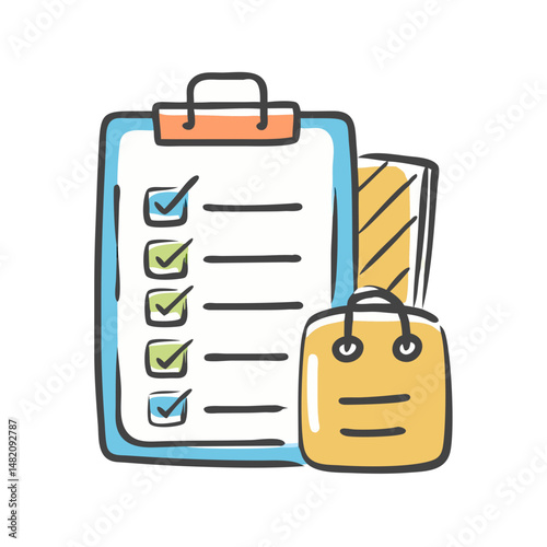  packing list icon, packing list vector illustration-simple illustration of packing list, perfect for packing list logos and icons