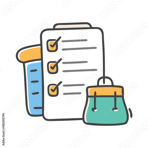  packing list icon, packing list vector illustration-simple illustration of packing list, perfect for packing list logos and icons