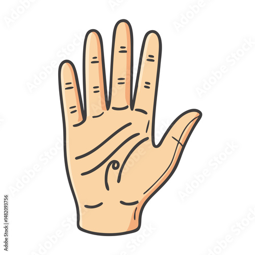palm reading hand icon, palm reading hand vector illustration-simple illustration of palm reading hand, perfect for palm reading hand logos and icons