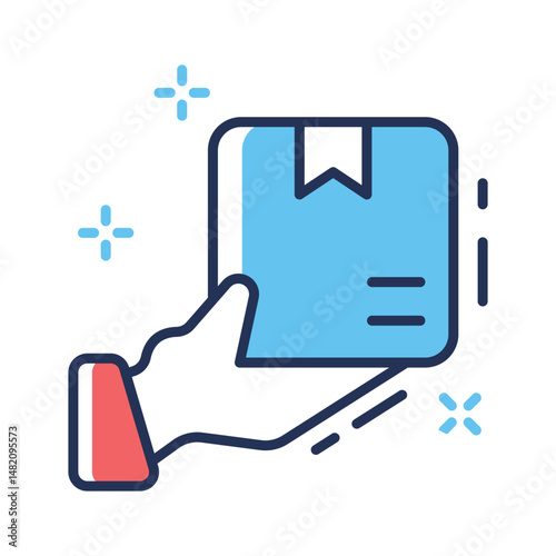 A premium outline icon of courier mail service