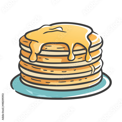 pancakes icon, pancakes vector illustration-simple illustration of pancakes, perfect for pancakes logos and icons