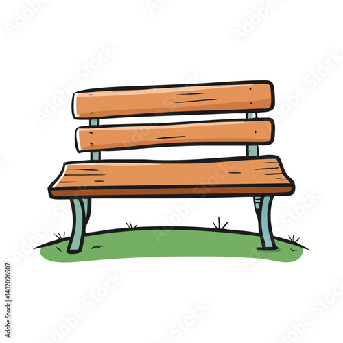 park bench icon, park bench vector illustration-simple illustration of park bench, perfect for park bench logos and icons