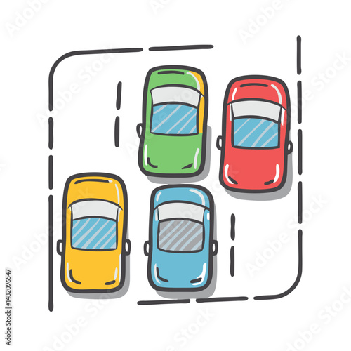 parking lot icon, parking lot vector illustration-simple illustration of parking lot, perfect for parking lot logos and icons