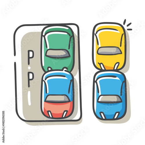 parking lot icon, parking lot vector illustration-simple illustration of parking lot, perfect for parking lot logos and icons