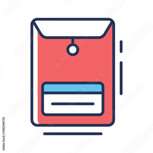Premium linear icon of file envelope for shipping