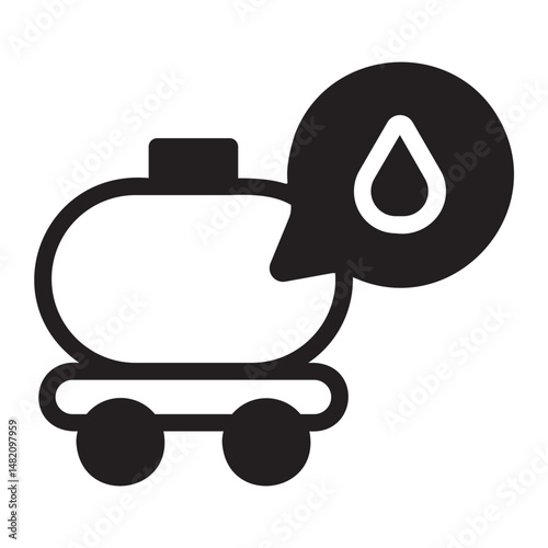 oil tanker glyph icon