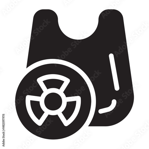 plastic bag glyph icon