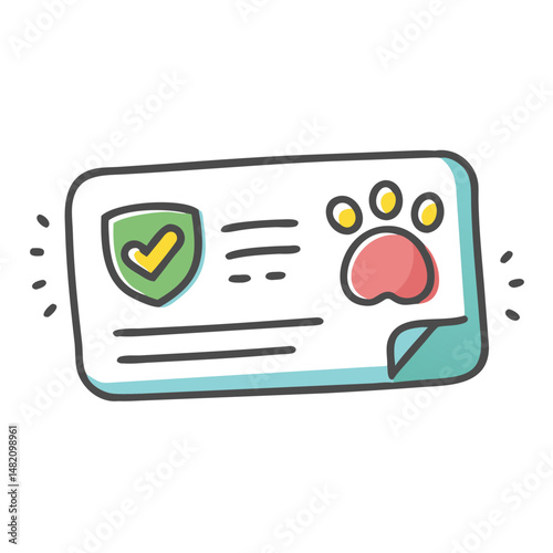 pet insurance card icon, pet insurance card vector illustration-simple illustration of pet insurance card, perfect for pet insurance card logos and icons