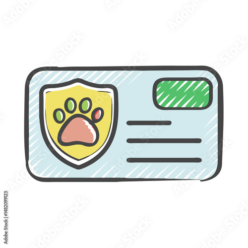 pet insurance card icon, pet insurance card vector illustration-simple illustration of pet insurance card, perfect for pet insurance card logos and icons