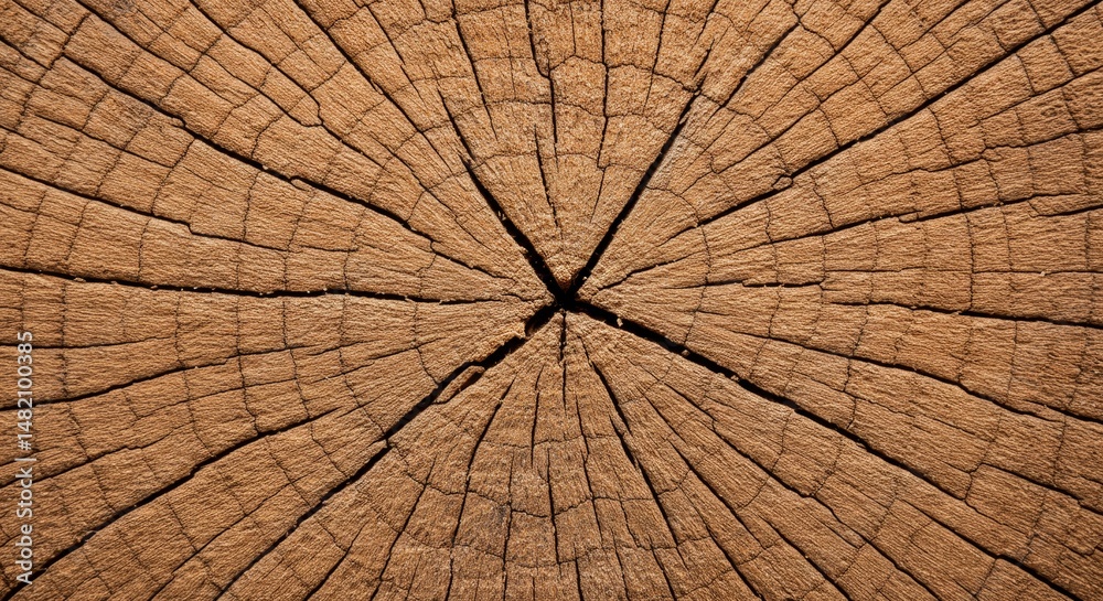 Fototapeta premium Photo of Brown Wood Texture Background with Tree Rings