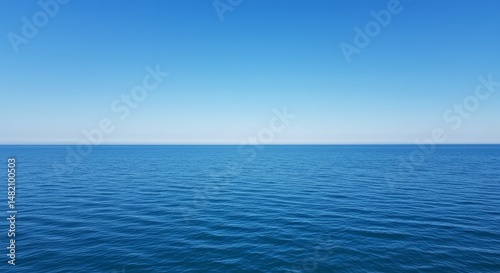 Wallpaper Mural Photo of Calm Blue Ocean Under Clear Sky Torontodigital.ca