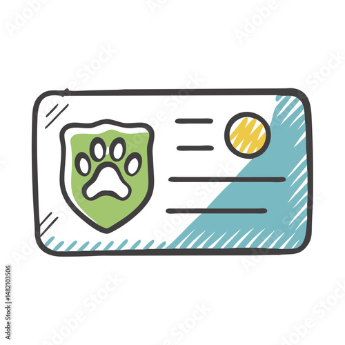 pet insurance card icon, pet insurance card vector illustration-simple illustration of pet insurance card, perfect for pet insurance card logos and icons