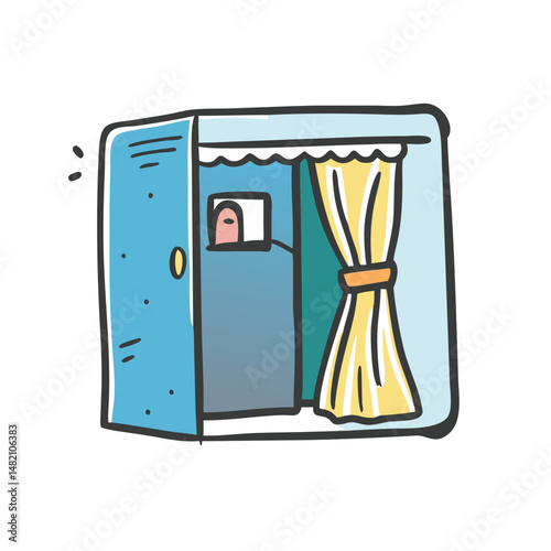 photo booth icon, photo booth vector illustration-simple illustration of photo booth, perfect for photo booth logos and icons
