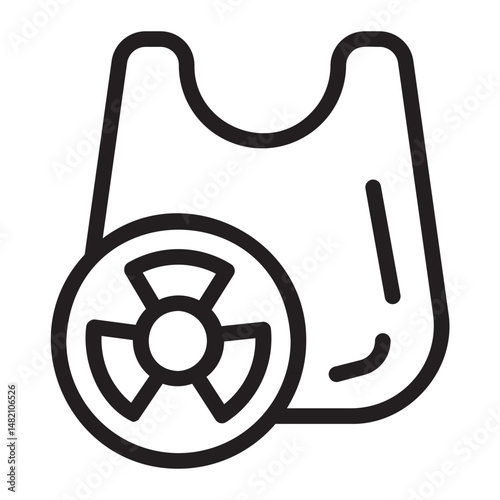 plastic bag line icon