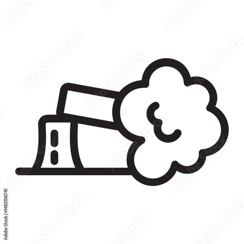 deforestation line icon