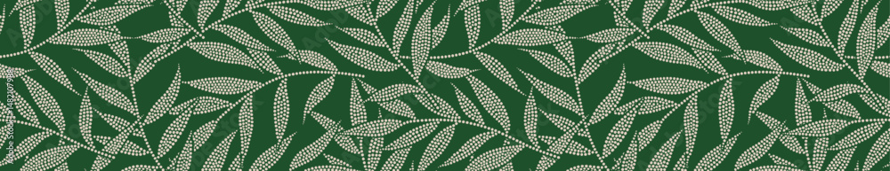 Abstract leaves seamless pattern with floral dotted style. leaf pattern, leaves pattern, floral pattern.