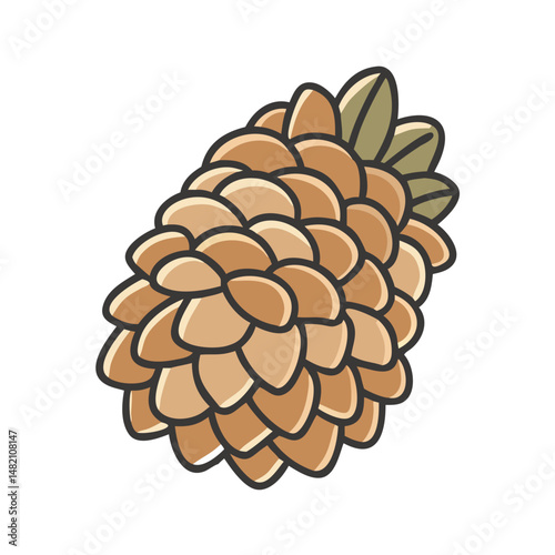 pine cone icon, pine cone vector illustration-simple illustration of pine cone, perfect for pine cone logos and icons