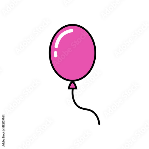 Pink Air Balloons Party Icon