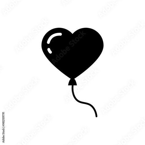 Heart Shaped Air Balloon Icon