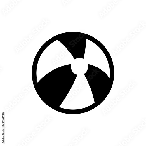 Beach ball summer vacation icon