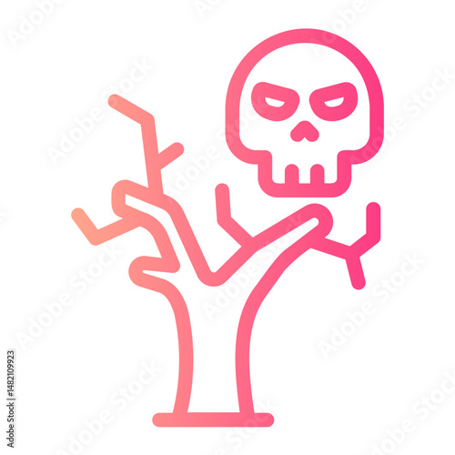dead tree gradient icon