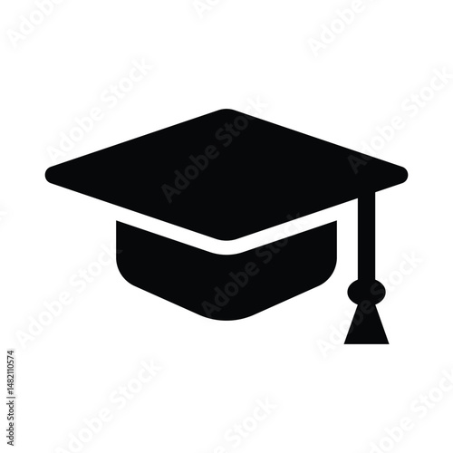 Mortarboard icon. Graduation Cap symbol.