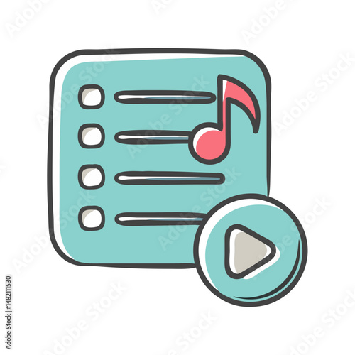 playlist icon, playlist vector illustration-simple illustration of playlist, perfect for playlist logos and icons