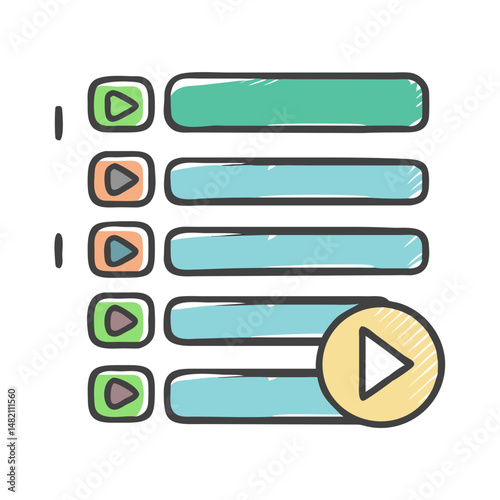 playlist icon, playlist vector illustration-simple illustration of playlist, perfect for playlist logos and icons