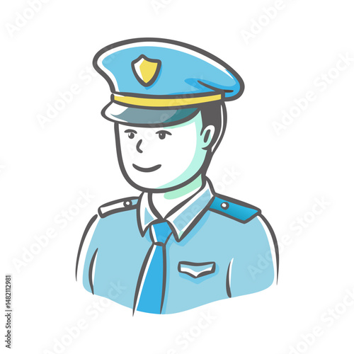 police officer icon, police officer vector illustration-simple illustration of police officer, perfect for police officer logos and icons